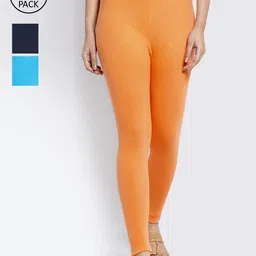 GRACIT Women Pack of 3 Solid Ankle-Length Leggings-picture-9
