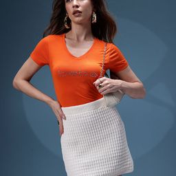bebe Season Staples Brand Logo T-shirt-image-57