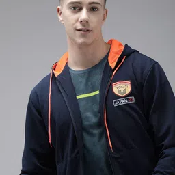 VOXATI Men Solid Sporty Jacket with Patchwork-picture-12
