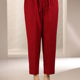 COTTON CULTURE Women Mid-Rise Relaxed Trousers-image-98