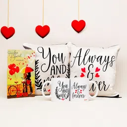 Archies Love Gifts Valentines Day Special Love Quotation (2) Mug & (2) Cushion + Greeting Card- Pack of 5-image-88