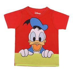 Disney by Wear Your Mind Boys Red Donald Duck Printed Round Neck T-shirt-image-40