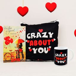 Archies Love Gifts Valentines Day Pack of 3 Special Mug & Cushion + Greeting Card-image-83
