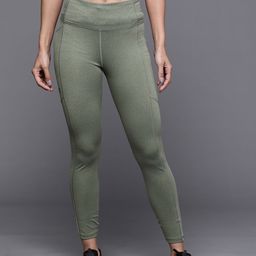 UNDER ARMOUR Women Olive Green Solid Fly Fast 3.0 Technology Ankle Tights-image-10