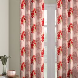Cortina Pink Printed Single Curtain-image-54