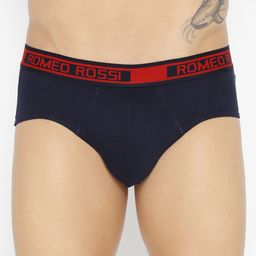 ROMEO ROSSI Men Navy Blue Solid Briefs SBTE-1001-NB-58