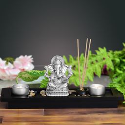 Archies Unisex Silver-Toned Ganesha Showpiece-image-25