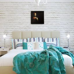 eCraftIndia Bronze-Toned & Black Satin Matte Textured Framed Buddha UV Wall Art-image-46