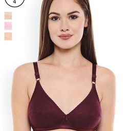 Bodycare  Pack of 4 Assorted Solid Non-Wired Non Padded Everyday Bras E1507DPEWIPIS-picture-24
