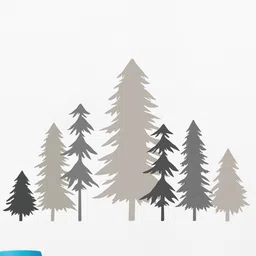 rawpockets Multicoloured Pine Tree Wall Stickers-image-19