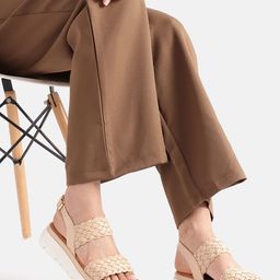 Marc Loire Woven Textured Flatform Sandals-image-46