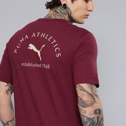 Puma Class Typography Printed & Embroidered Detail Pure Cotton T-shirt-image-92