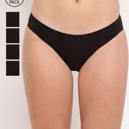 BASIICS by La Intimo Women Pack Of 5 Black Solid Bikini Briefs BK11B5G0W0-image-99