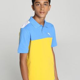 Puma Boys Colourblocked Youth Polo Collar Regular Fit T-shirt-image-92