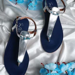 Soul Roots Open Toe Backstrap T-Strap Ankle Flats-picture-57