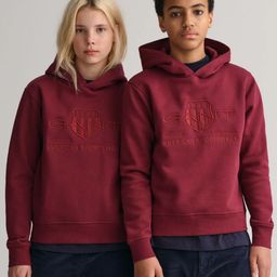 GANT Unisex Kids Maroon Printed Hooded Sweatshirt-image-18