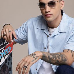 Roadster Men Printed Cuban Collar Relaxed Fit Pure Cotton Casual Shirt-image-63