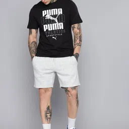 Puma Brand Logo Printed Pure Cotton T-shirt-picture-23