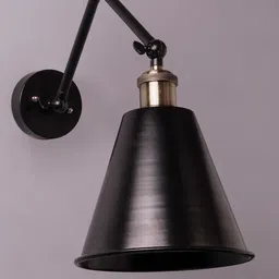 Homesake Black Solid Handcrafted 360 Guard Swing Arm Light-image-11