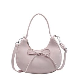 Outzidr PU Bucket Handheld Bag with Bow Detail-14