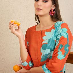 Anouk Women Floral Printed Kurta with Trousers-27