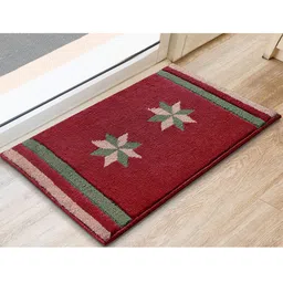 Saral Home Brown & Off White Textured Cotton Anti Slip Doormats-image-18