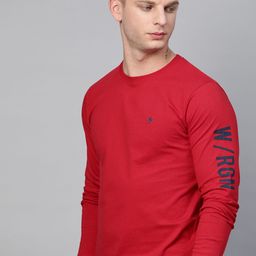 WROGN Men Red Slim Fit Cotton T-shirt-picture-44