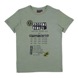 Gini and Jony Boys Olive Green Typography Printed Raw Edge T-shirt-image-17