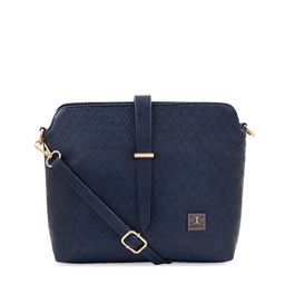 ESBEDA Navy Blue Textured Sling Bag-image-15