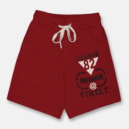 CHIMPRALA Unisex Kids Red Printed Mid-Rise Regular Shorts-image-89