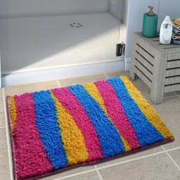 Athom Trendz Multicoloured Printed Anti-Skid Bath Rug-28