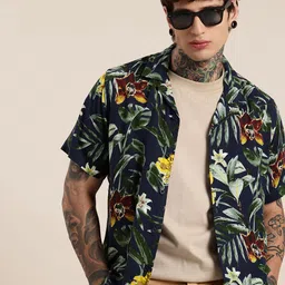 HERE&NOW Floral Printed Opaque Casual Shirt-picture-12