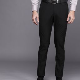 Louis Philippe Men Black Solid Super Slim Fit Formal Trousers-picture-39