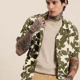 HERE&NOW Floral Printed Opaque Casual Shirt-picture-30