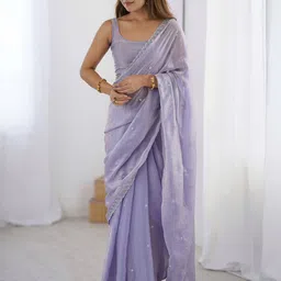 Anouk Women Embellished Sequinned Tissue Saree-image-43
