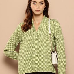 her by invictus Geometric Print Shirt Style Top-picture-3