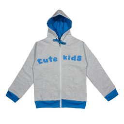 Luke & Lilly Unisex Grey Melange Printed Hooded Sweatshirt-image-77