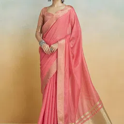 KALINI Striped Zari Banarasi Saree-image-24