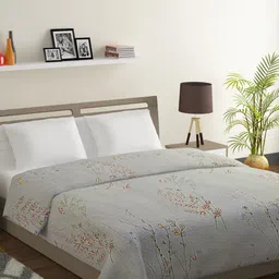 SWAYAM Grey & Green Geometric Mild Winter 150 GSM Double Bed Comforter-image-66