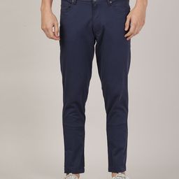 MERCHANT MARINE Men Blue Slim Fit Trousers-image-73