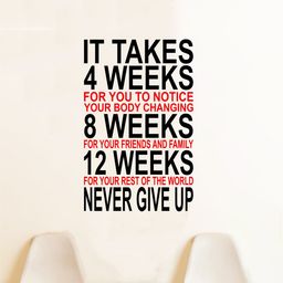 rawpockets Multicoloured Never Give Up PVC Vinyl Wall Stickers-8