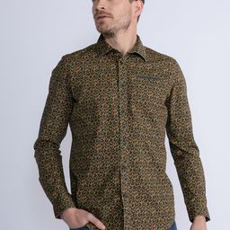 Petrol Printed Casual Shirt-image-45