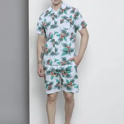 The Indian Garage Co Men Tropical Printed Pure Cotton Night suit-picture-34
