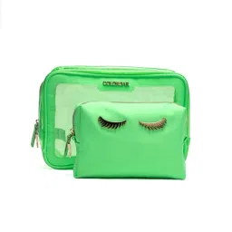Colorbar Lips & Lashes Box Pouch - Neon Green (Set of 2)-picture-7