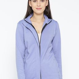 Belle Fille Women Blue Solid Tailored Jacket-image-90