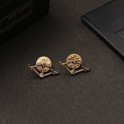 COSA NOSTRAA Men Antique Gold-Toned Bow & Arrow Collar Tips-image-54