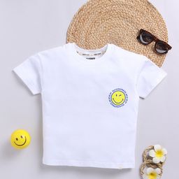 Happy Faces Boys Printed Pure Cotton T-shirt-image-67