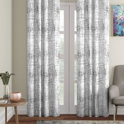 Cortina White & Black Set of 2 Printed Long Door Curtains-48
