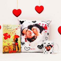 Archies Love Gifts Valentines Day Special Mug with Cushion & Greeting Card-image-39