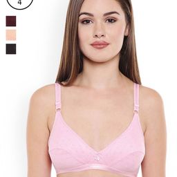 Bodycare Pack of 4 Assorted Non-Wired Non Padded Everyday Bras-39